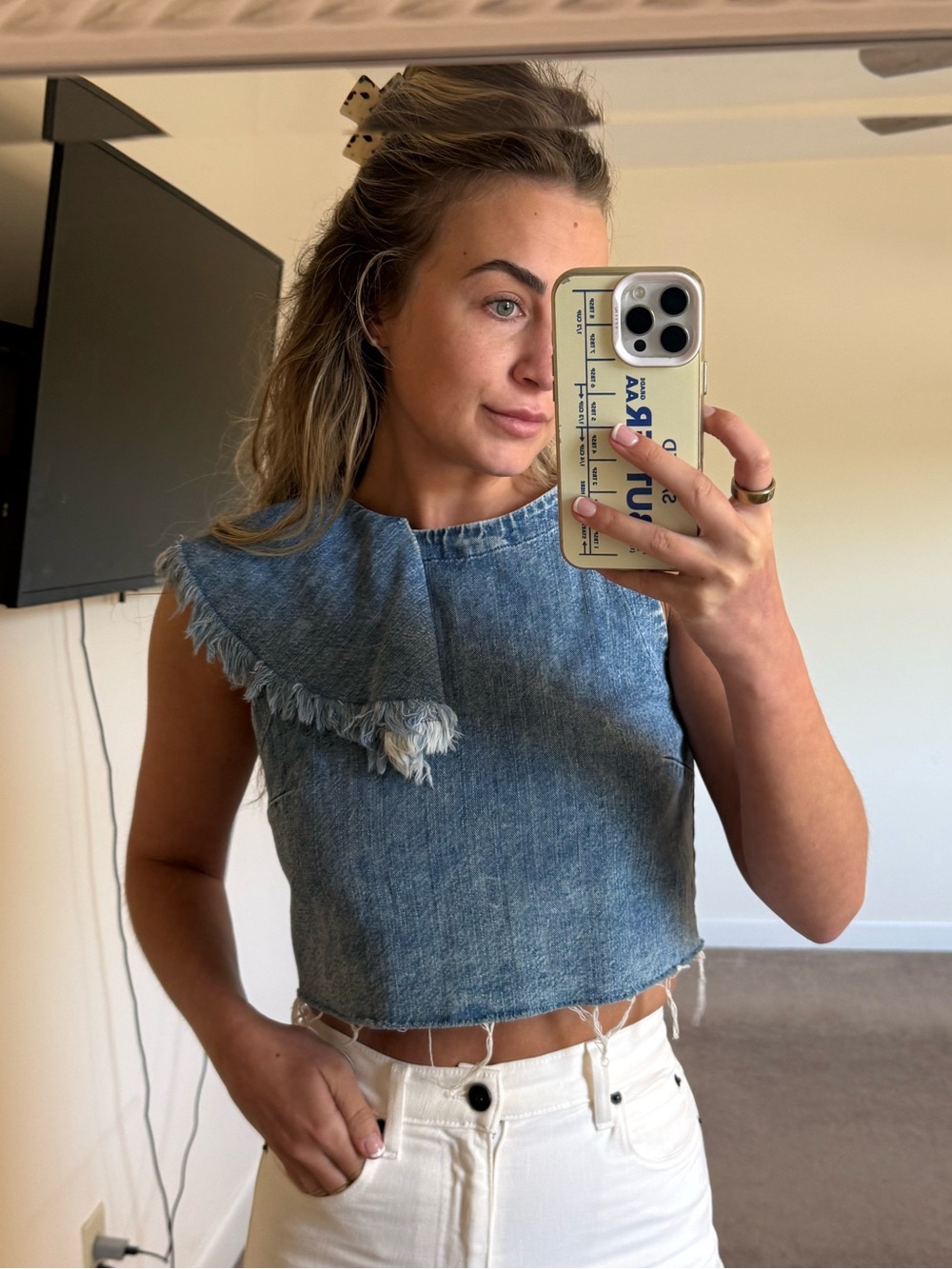 Zara denim top